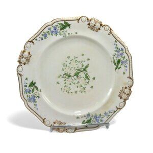Antique Royal Crown Derby Plate Floral Design 1800s England 10"-US Duties Prepai